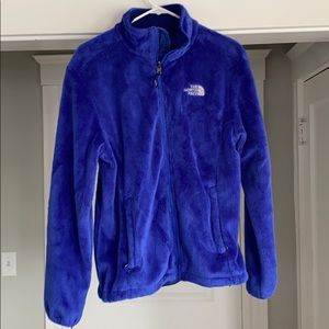 North Face blue fleece EUC